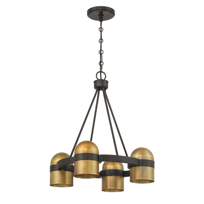 Savoy House Andover 4Lt Chandelier, Bronze/Riviera Brass