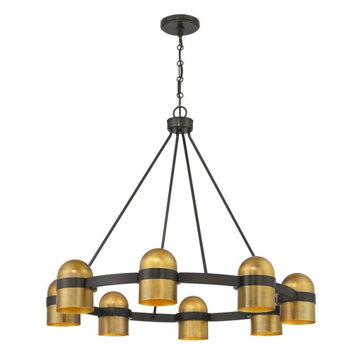 Savoy House Andover 8Lt Chandelier, Bronze/Riviera Brass