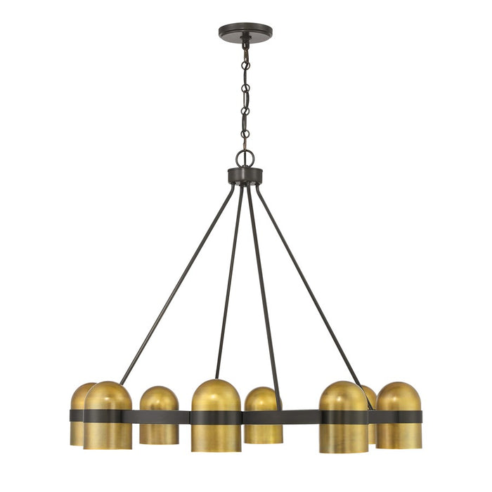 Savoy House Andover 8Lt Chandelier, Bronze/Riviera Brass