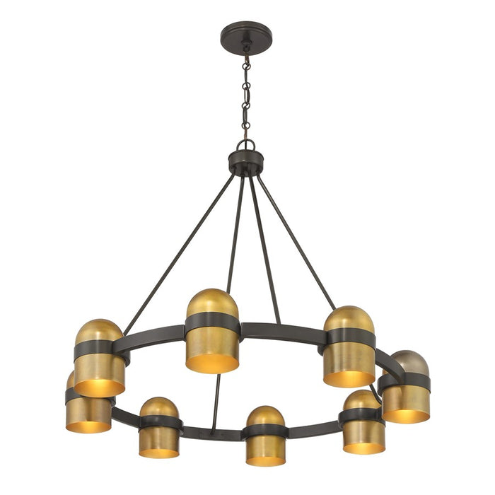 Savoy House Andover 8Lt Chandelier, Bronze/Riviera Brass