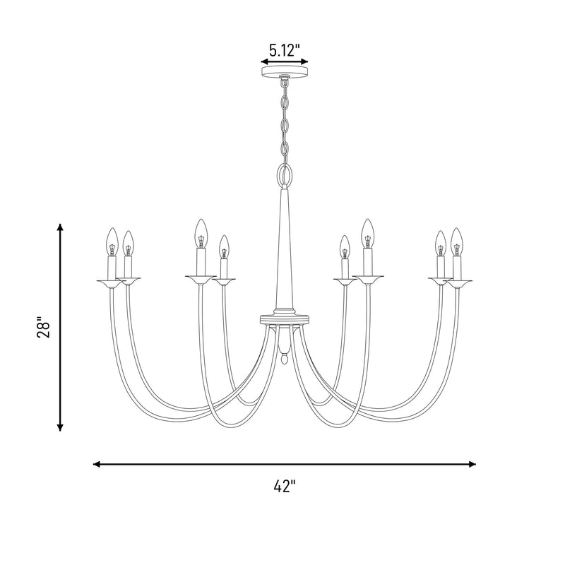 Savoy House Stonecrest 8-Light Chandelier, French Gold