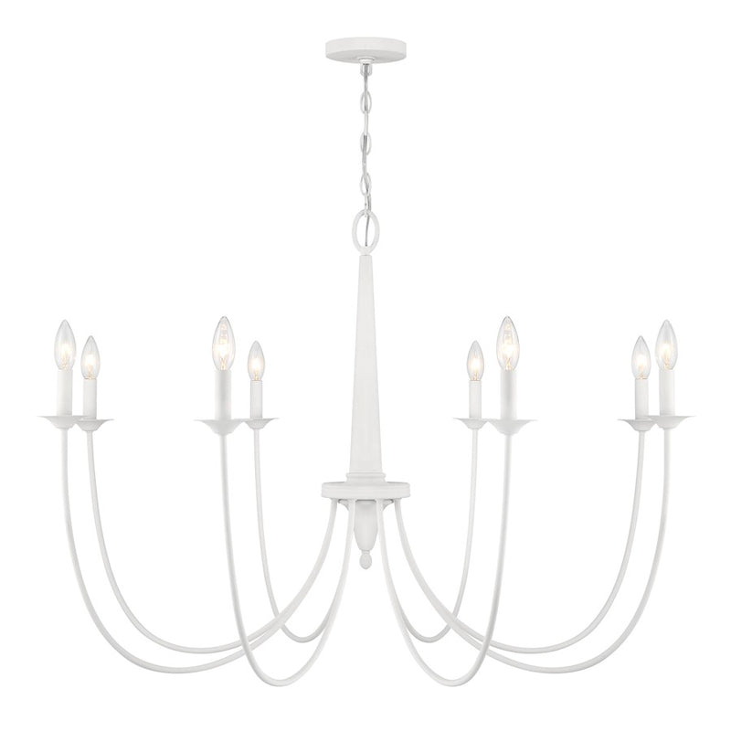 Savoy House Stonecrest 8-Light Chandelier, Bisque White