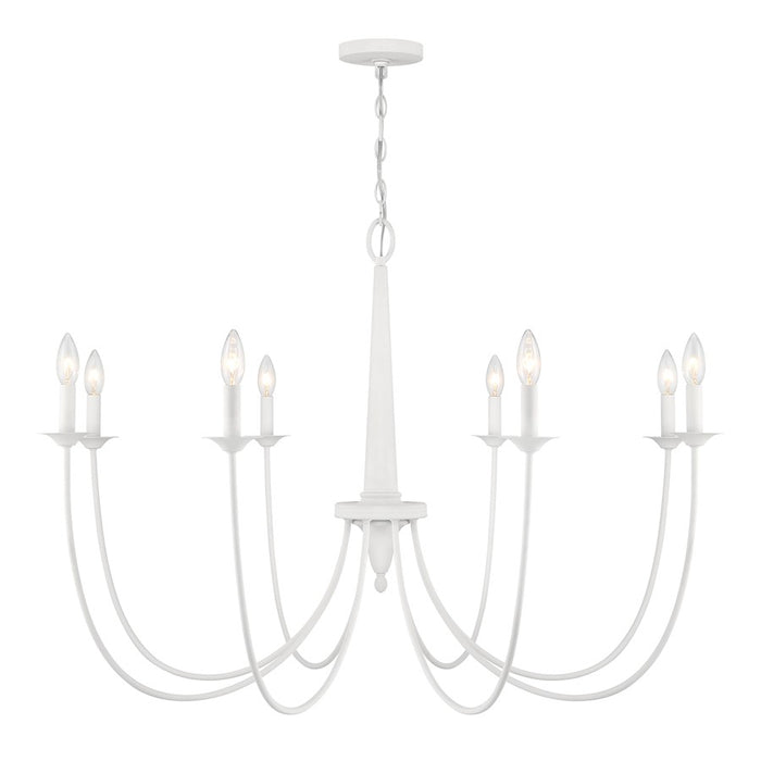 Savoy House Stonecrest 8-Light Chandelier, Bisque White