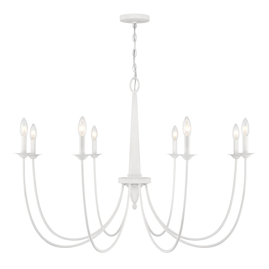Savoy House Stonecrest 8-Light Chandelier, Bisque White