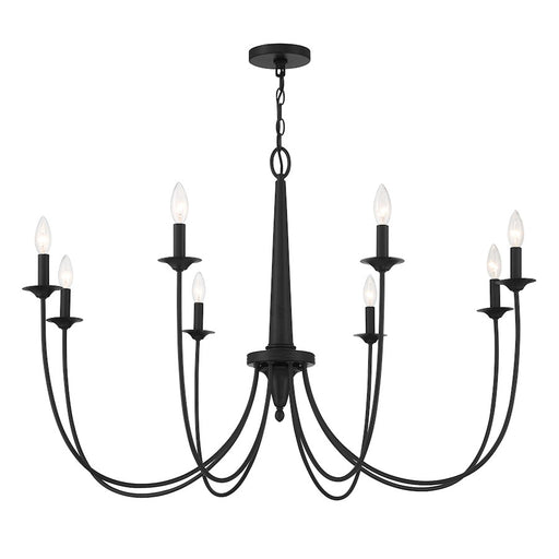 Savoy House Stonecrest 8-Light Chandelier, Matte Black - 1-1202-8-89