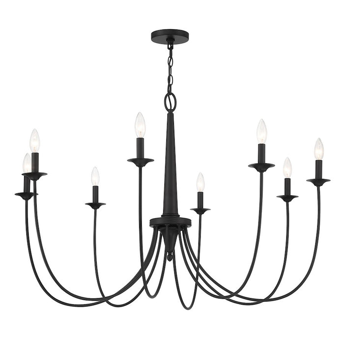 Savoy House Stonecrest 8-Light Chandelier, Matte Black