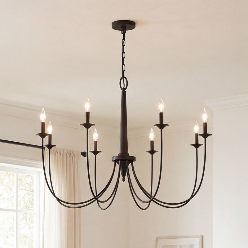 Savoy House Stonecrest 8-Light Chandelier, Matte Black