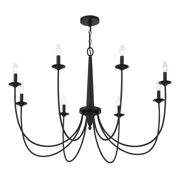 Savoy House Stonecrest 8-Light Chandelier, Matte Black