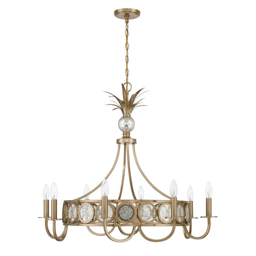 Savoy House Hearst 8 Lt Chandelier, Antique, Noble Brass