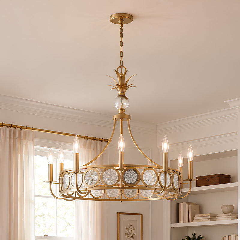 Savoy House Hearst 8 Lt Chandelier, Antique, Noble Brass