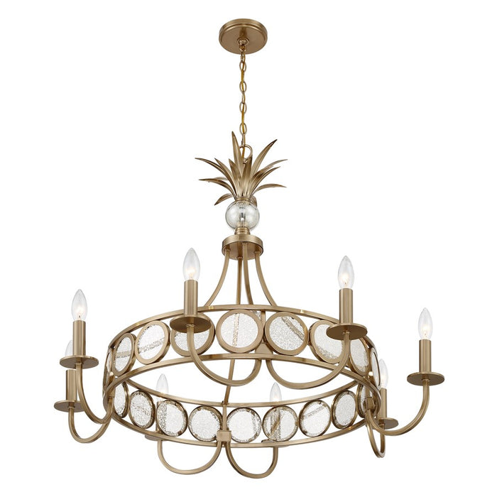 Savoy House Hearst 8 Lt Chandelier, Antique, Noble Brass