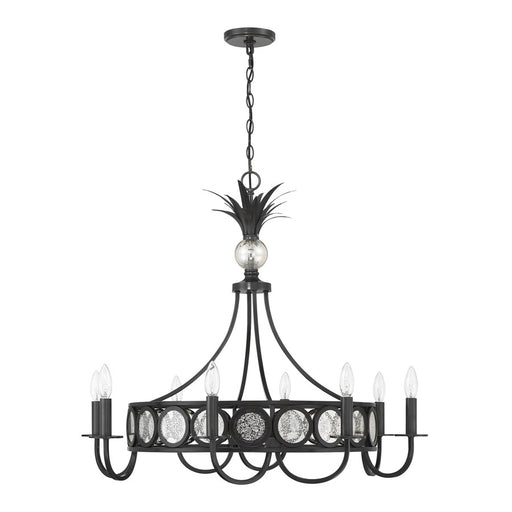 Savoy House Hearst 8 Lt Chandelier, Blk, Black Tourmaline