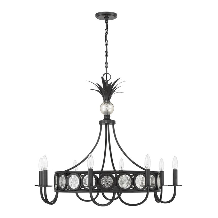Savoy House Hearst 8 Lt Chandelier, Blk, Black Tourmaline