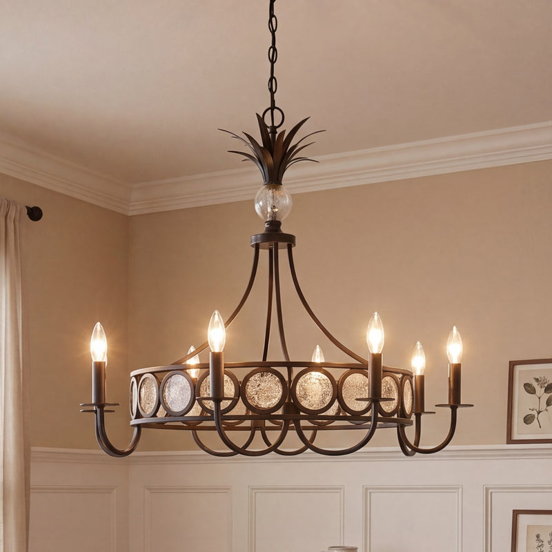 Savoy House Hearst 8 Lt Chandelier, Blk, Black Tourmaline