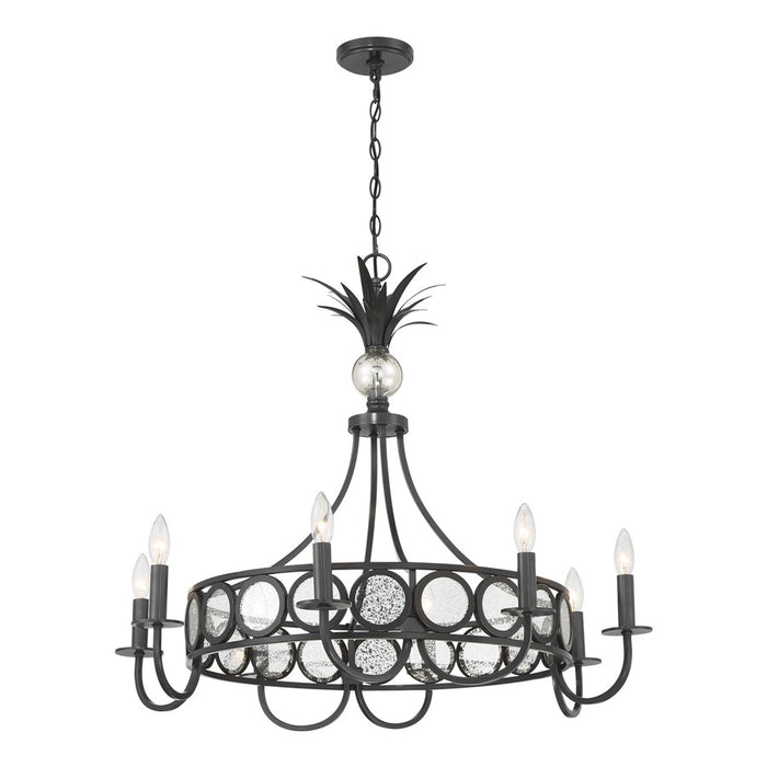 Savoy House Hearst 8 Lt Chandelier, Blk, Black Tourmaline