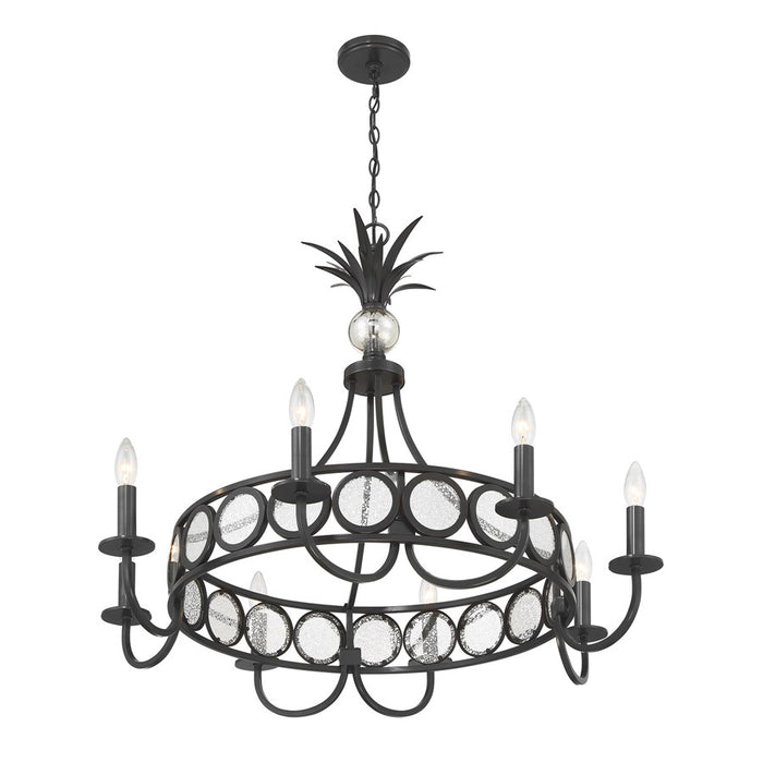Savoy House Hearst 8 Lt Chandelier, Blk, Black Tourmaline