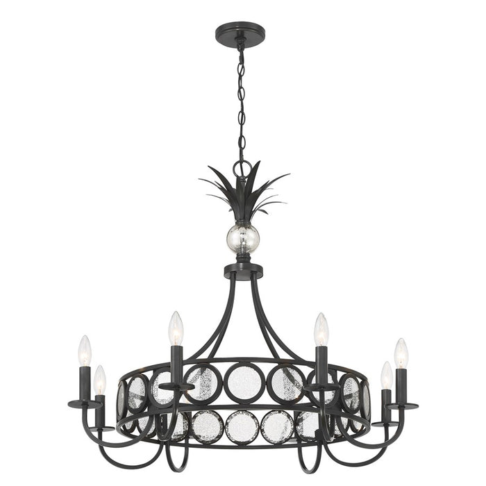 Savoy House Hearst 8 Lt Chandelier, Blk, Black Tourmaline
