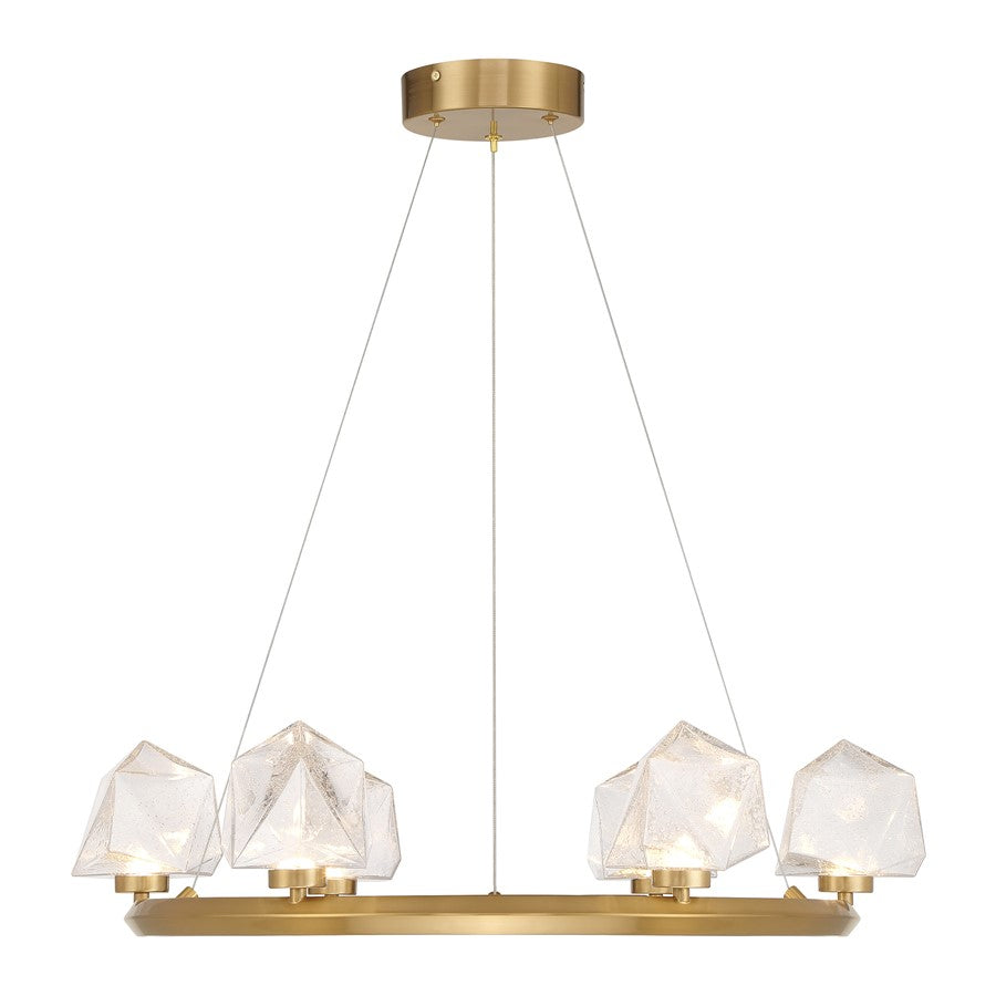 Savoy House Castello 6 Lt Chandelier, Clear, Warm Brass - 1-1237-6-322