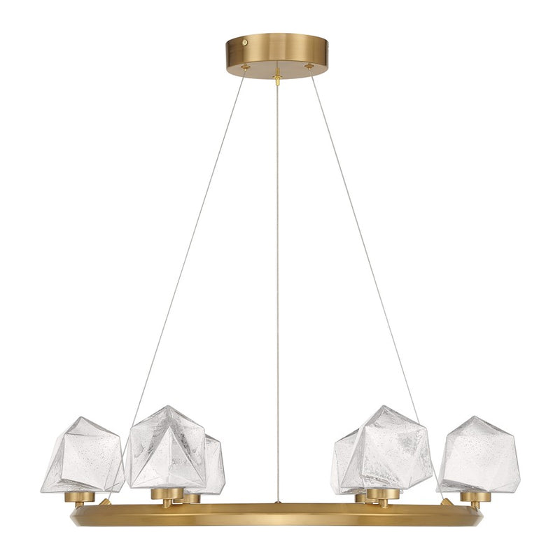 Savoy House Castello 6 Lt Chandelier, Clear, Warm Brass