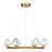 Savoy House Castello 6 Lt Chandelier, Clear, Warm Brass
