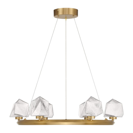 Savoy House Castello 6 Lt Chandelier, Clear, Warm Brass