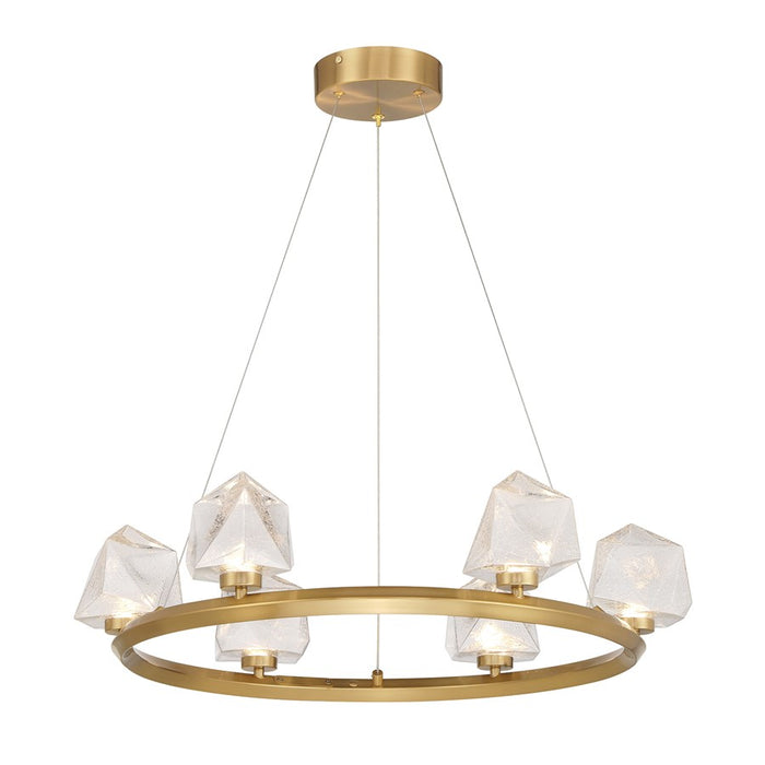 Savoy House Castello 6 Lt Chandelier, Clear, Warm Brass