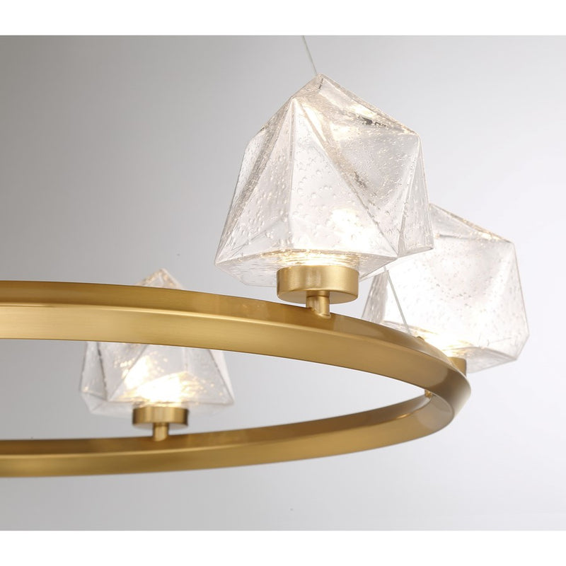 Savoy House Castello 6 Lt Chandelier, Clear, Warm Brass