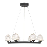 Savoy House Castello 6 Lt Chandelier, Clear Seeded, Matte Black - 1-1237-6-89