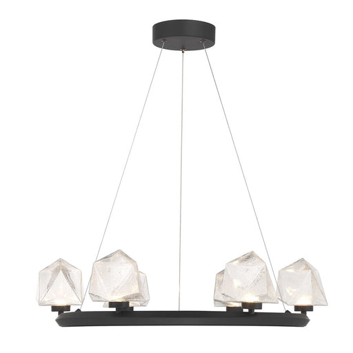 Savoy House Castello 6 Lt Chandelier, Clear Seeded, Matte Black - 1-1237-6-89