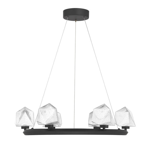 Savoy House Castello 6 Lt Chandelier, Clear Seeded, Matte Black