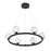 Savoy House Castello 6 Lt Chandelier, Clear Seeded, Matte Black