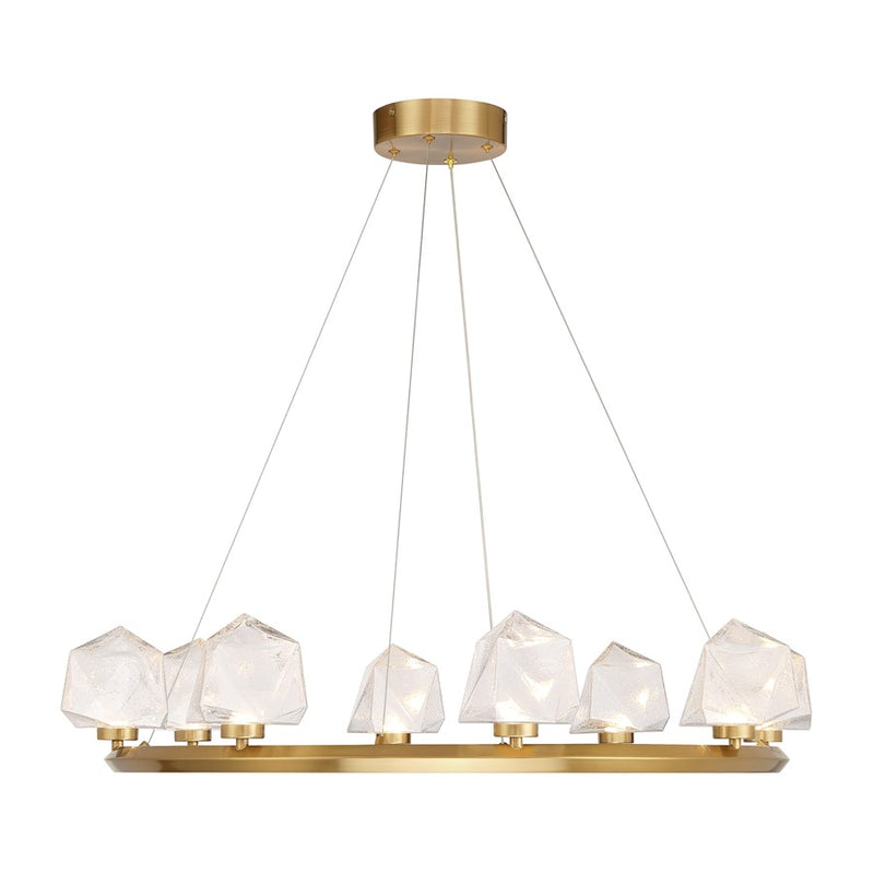 Savoy House Castello 8 Lt Chandelier, Clear, Warm Brass