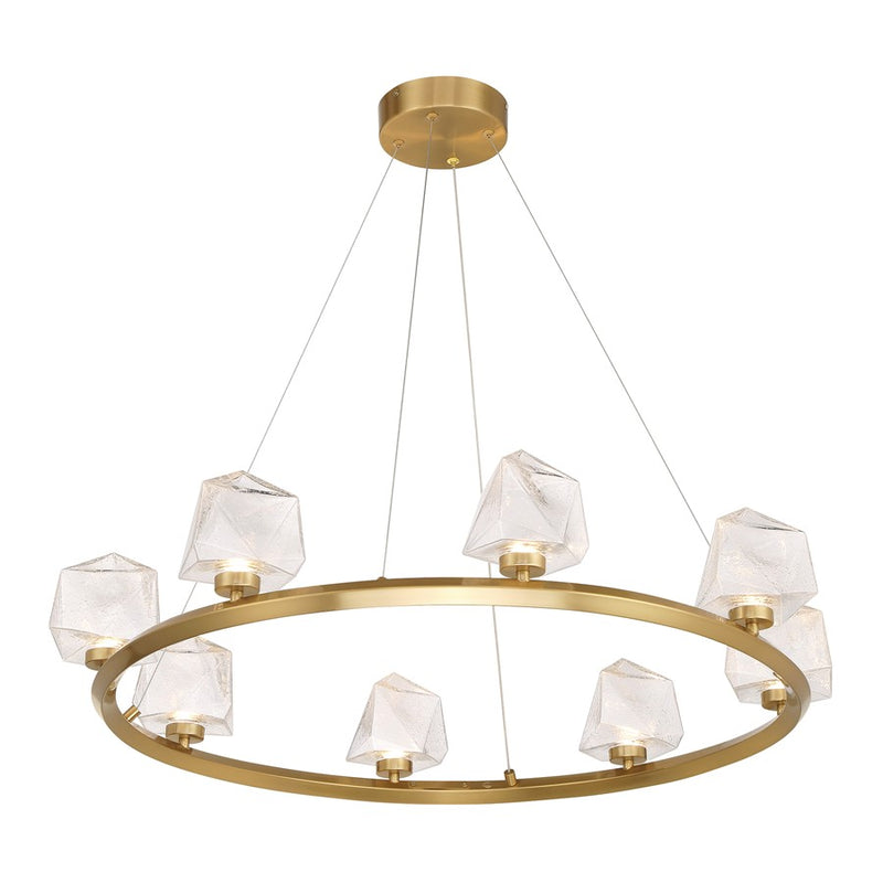 Savoy House Castello 8 Lt Chandelier, Clear, Warm Brass
