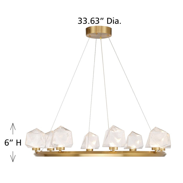Savoy House Castello 8 Lt Chandelier, Clear, Warm Brass