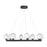 Savoy House Castello 8 Lt Chandelier, Clear Seeded, Matte Black