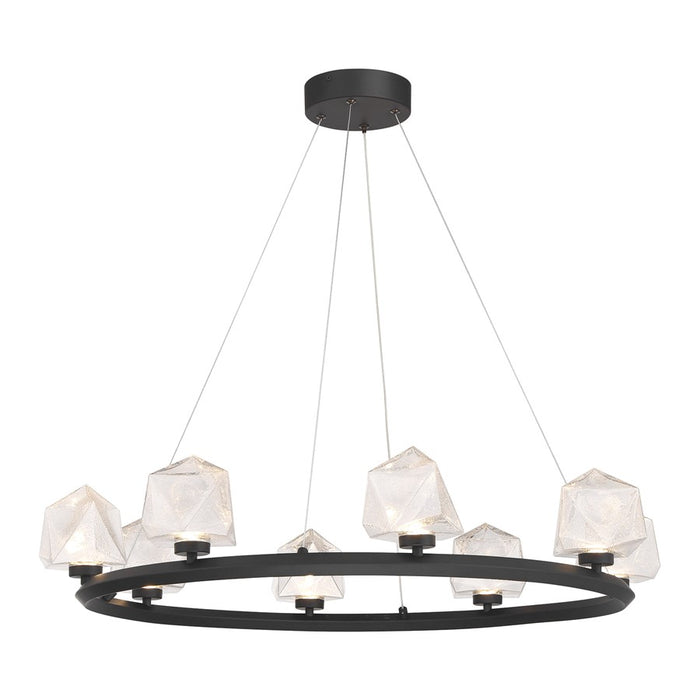 Savoy House Castello 8 Lt Chandelier, Clear Seeded, Matte Black