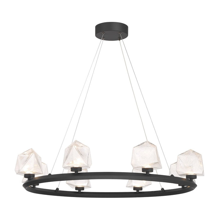 Savoy House Castello 8 Lt Chandelier, Clear Seeded, Matte Black