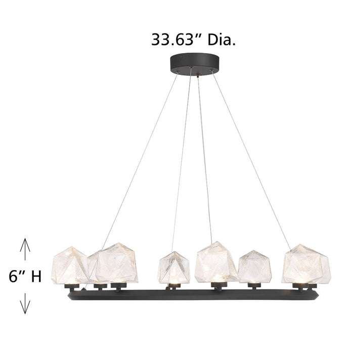 Savoy House Castello 8 Lt Chandelier, Clear Seeded, Matte Black