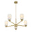 Savoy House Essentials Baldwin 5Lt Chandelier, Brass/White