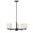 Savoy House Essentials Baldwin 5Lt Chandelier, Black/White Opal
