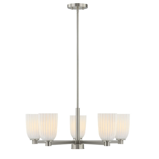 Savoy House Essentials Baldwin 5Lt Chandelier, Satin Nickel - 1-1246-5-SN