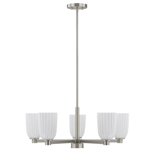 Savoy House Essentials Baldwin 5Lt Chandelier, Satin Nickel