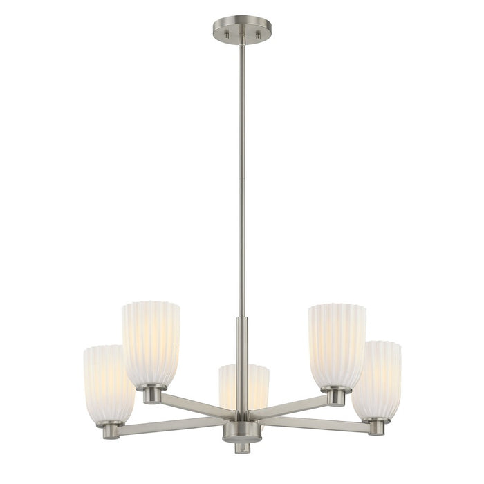 Savoy House Essentials Baldwin 5Lt Chandelier, Satin Nickel