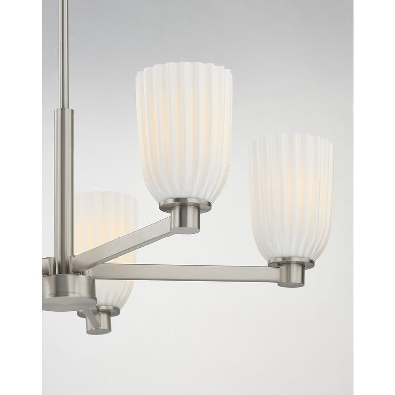 Savoy House Essentials Baldwin 5Lt Chandelier, Satin Nickel