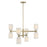 Savoy House Essentials Baldwin 8Lt Chandelier, Brass/White - 1-1248-8-127