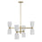 Savoy House Essentials Baldwin 8Lt Chandelier, Brass/White