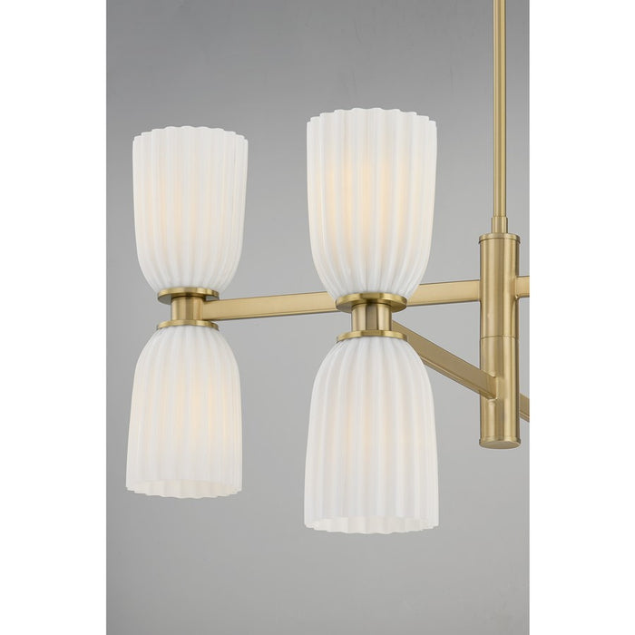Savoy House Essentials Baldwin 8Lt Chandelier, Brass/White