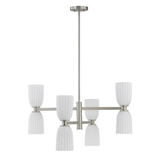 Savoy House Essentials Baldwin 8Lt Chandelier, Satin Nickel