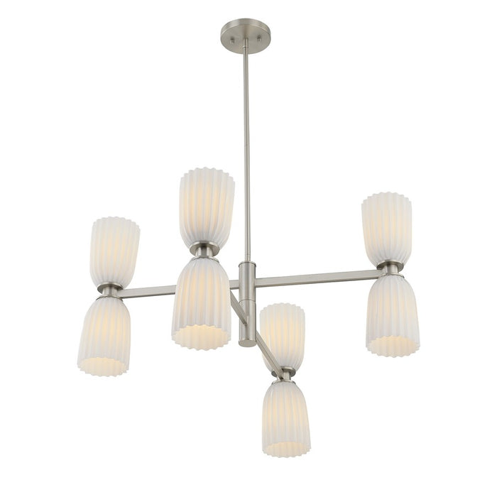 Savoy House Essentials Baldwin 8Lt Chandelier, Satin Nickel