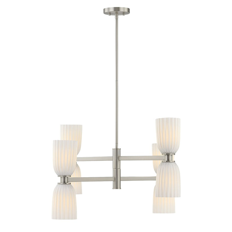Savoy House Essentials Baldwin 8Lt Chandelier, Satin Nickel